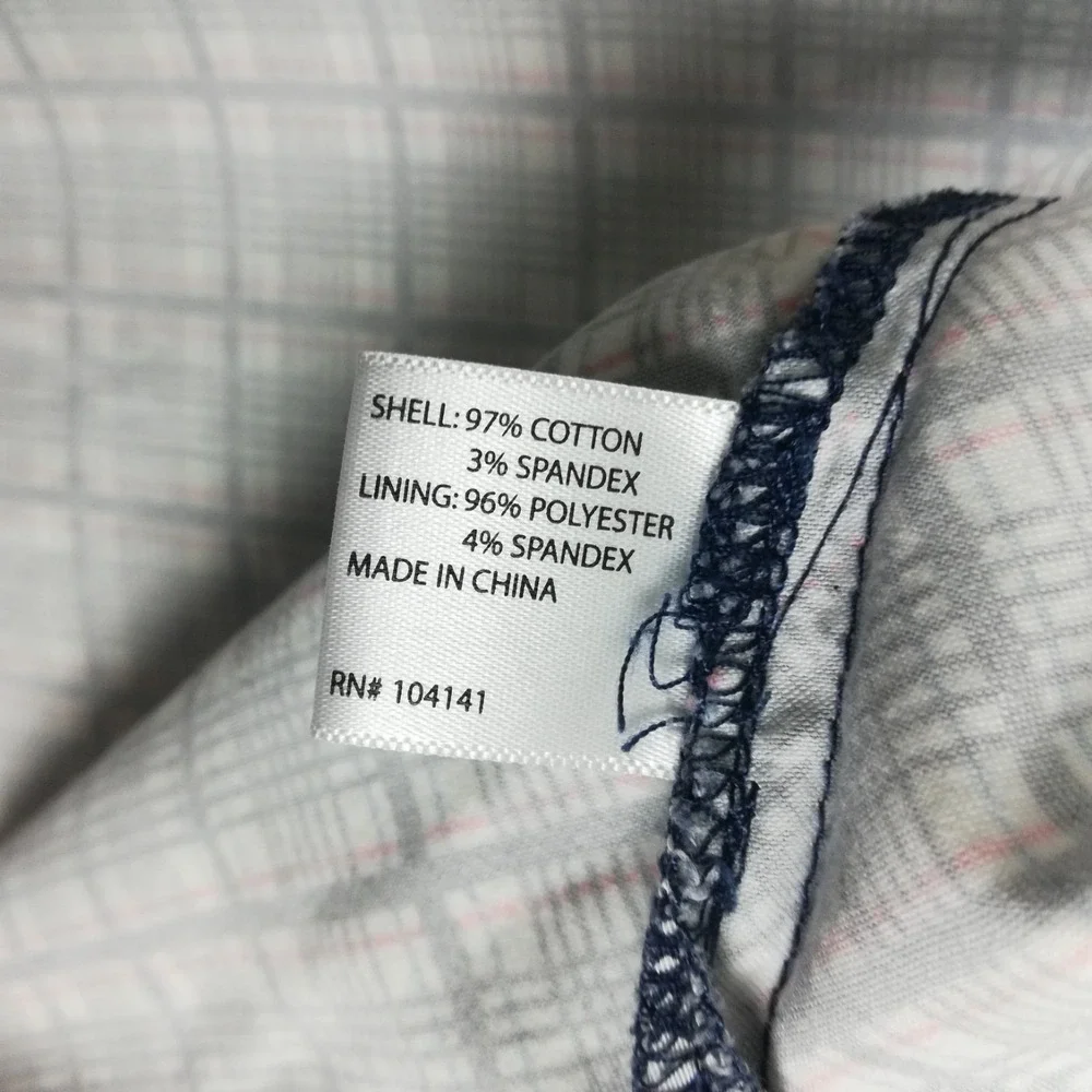 Lady Hagen Womens Skort Skirt Mini  Navy Blue White Plaid Casual Preppy Sporty 8